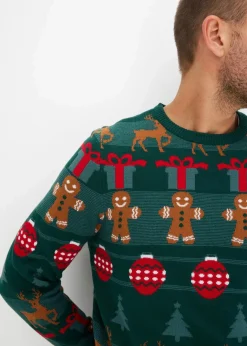 Feinstrickpullover mit Weihnachtsmotiv|bonprix Online