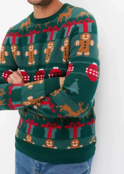 Feinstrickpullover mit Weihnachtsmotiv|bonprix Online