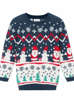 Feinstrickpullover mit Weihnachtsmotiv aus reiner Baumwolle|bonprix Hot