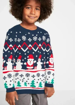 Feinstrickpullover mit Weihnachtsmotiv aus reiner Baumwolle|bonprix Hot