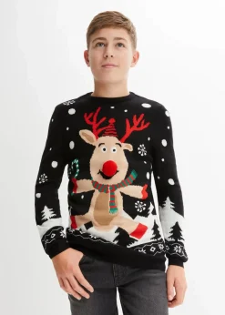 Feinstrickpullover mit Weihnachtsmotiv|bonprix Clearance