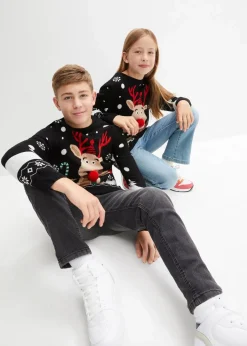 Feinstrickpullover mit Weihnachtsmotiv|bonprix Clearance