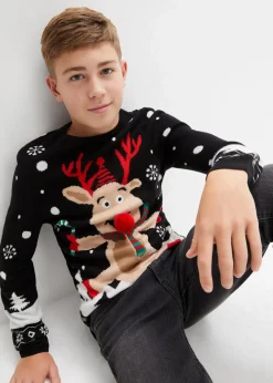 Feinstrickpullover mit Weihnachtsmotiv|bonprix Clearance