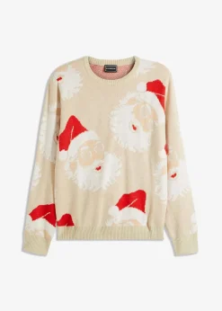 Feinstrickpullover mit Weihnachtsmotiv|bonprix Discount