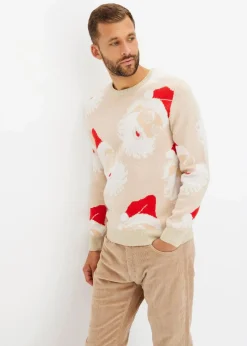 Feinstrickpullover mit Weihnachtsmotiv|bonprix Discount