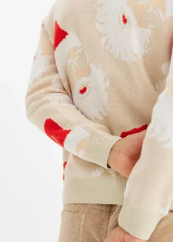Feinstrickpullover mit Weihnachtsmotiv|bonprix Discount