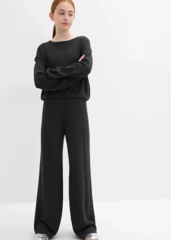 Feinstrickpullover und Strickhose aus softem Viskose Mix (2-tlg.Set)|bonprix Online