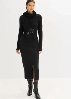 bonprix Bekleidung·Sportbekleidung|Nachhaltigere Materialien|Feinstrickrock aus softem Viskose-Mix schwarz