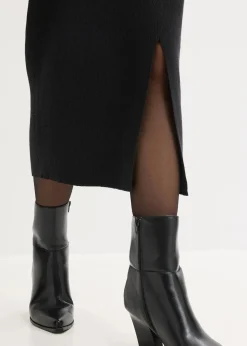 bonprix Bekleidung·Sportbekleidung|Nachhaltigere Materialien|Feinstrickrock aus softem Viskose-Mix schwarz