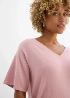 Feinstrickshirt mit Leinen|bonprix