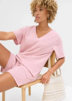 Feinstrickshirt mit Leinen|bonprix