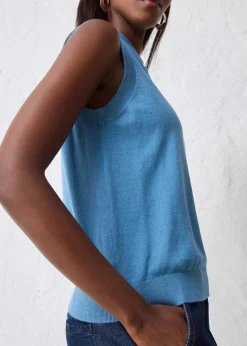 bonprix Premium|Strickmode|Feinstricktop mit Seidenanteil und Polokragen wellenblau