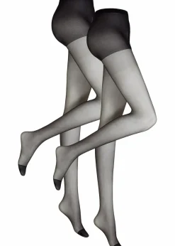 bonprix Socken & Strumpfhosen|Wäsche·Socken & Strumpfhosen|Feinstrumpfhose 20 DEN (2er Pack) schwarz + schwarz