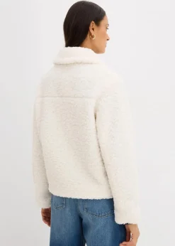 Fellimitat-Jacke aus Teddyfleece|bonprix Online