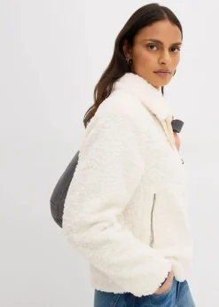 Fellimitat-Jacke aus Teddyfleece|bonprix Online