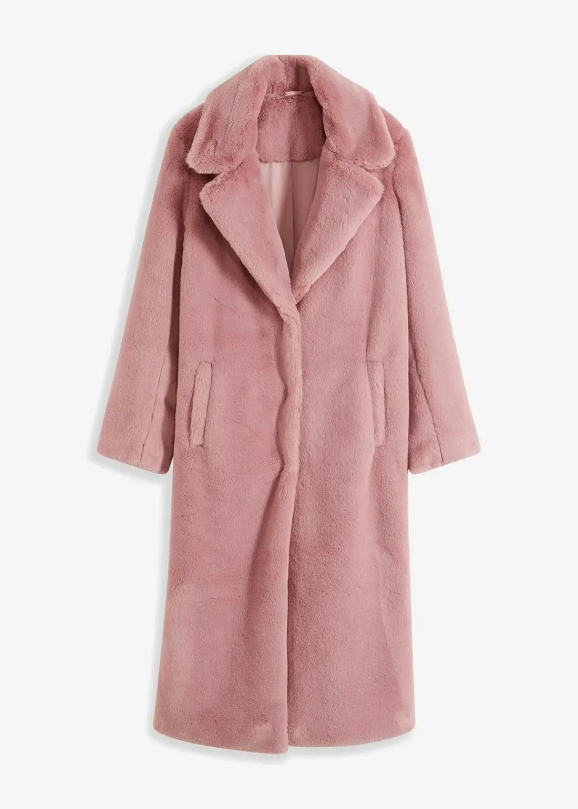 bonprix Bekleidung·Hosen|Jacken & Mäntel|Fellimitat-Mantel aschrosa