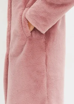 bonprix Bekleidung·Hosen|Jacken & Mäntel|Fellimitat-Mantel aschrosa