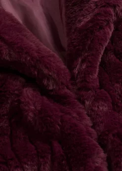 bonprix Jacken & Mäntel|Bekleidung·Hosen|Fellimitat-Weste weinrot