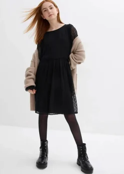 bonprix Mädchen 9-16 Jahre·Kleider & Jumpsuits|Festliches Mädchen Kleid schwarz