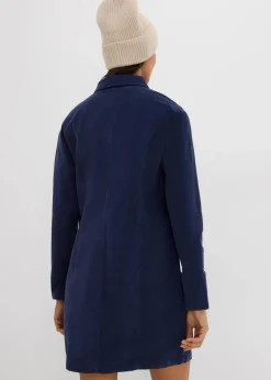 bonprix Kleider|Nachhaltigere Materialien|Figurbetontes Cordkleid dunkelblau
