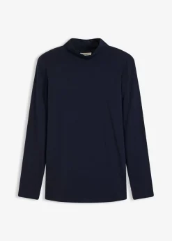 bonprix Shirts & Tops|Basics|Figurbetontes Langarmshirt tintenblau