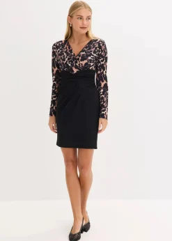 Figurbetontes Minikleid mit tiefem Ausschnitt|bonprix New