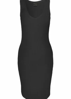 bonprix Basics|Kleider|Figurbetontes Shirtkleid schwarz