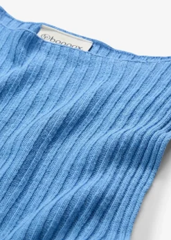 bonprix Strickmode|Shirts & Tops|Figurbetontes Stricktop aus Viskose-Mix mittelblau