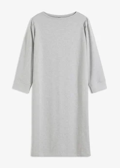 bonprix Bekleidung·Blusen & Tuniken|Sweat|Figurumspielendes Sweatkleid hellgrau meliert