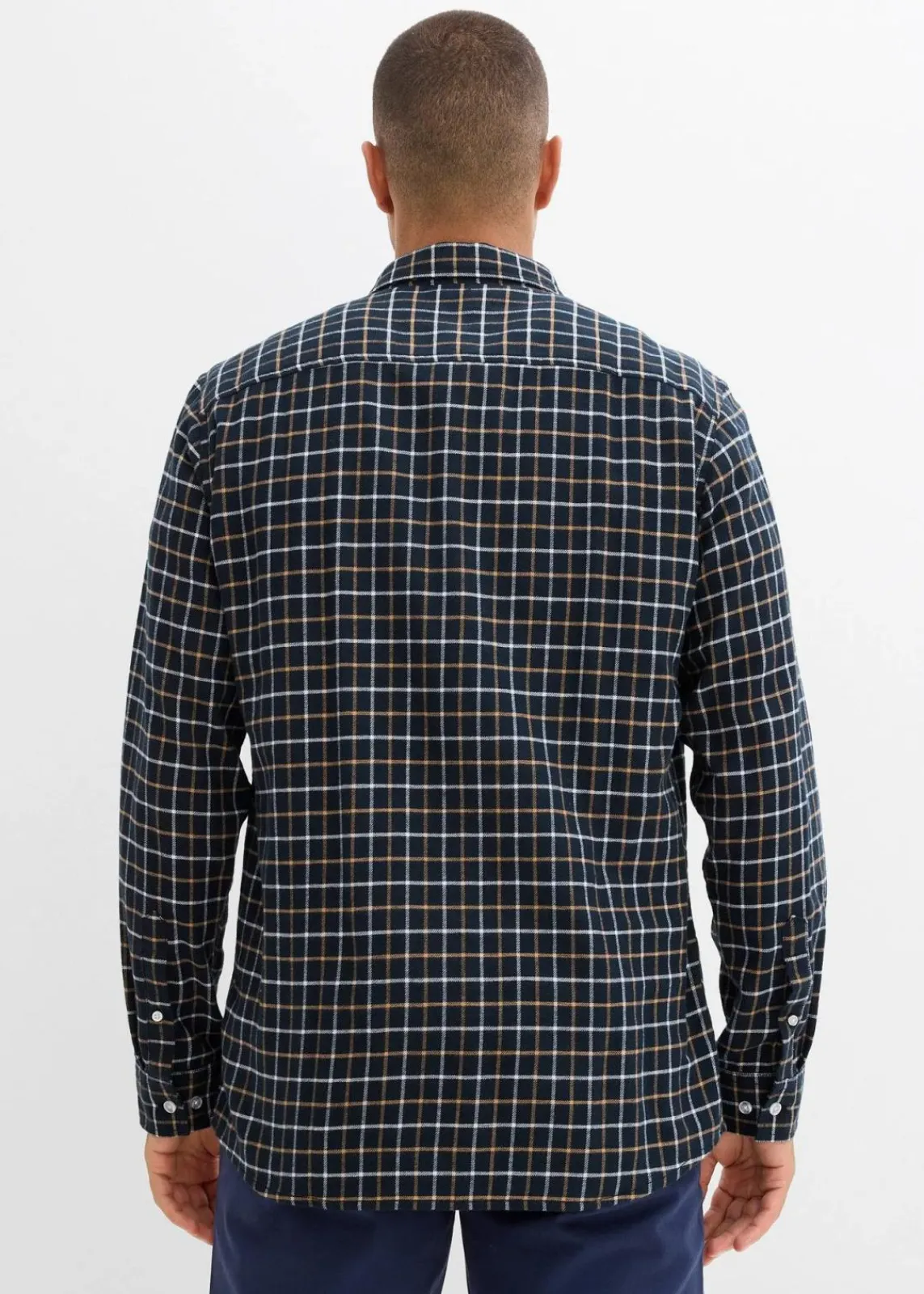 bonprix Große Größen|Hemden|Flanell-Hemd dunkelanthrazit kariert