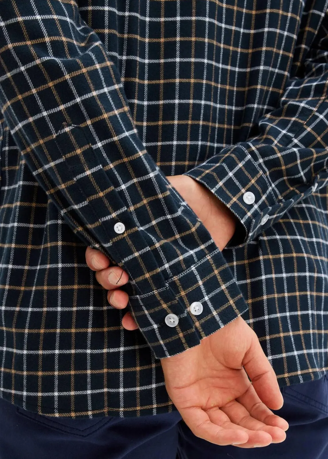 bonprix Große Größen|Hemden|Flanell-Hemd dunkelanthrazit kariert