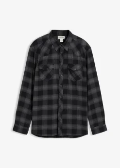 Flanellhemd aus reiner Baumwolle|bonprix Clearance