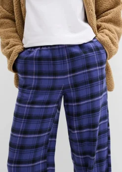 bonprix Bekleidung·Kleider|Hosen|Flanellhose aus reiner Bio-Baumwolle dunkelpazifik kariert
