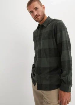 Flanell-Langarmhemd aus weicher Baumwolle|bonprix Best