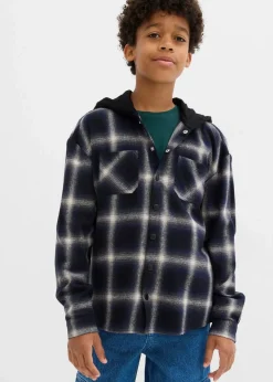 Flanell-Langarmhemd mit Kapuze|bonprix Discount