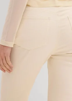 bonprix Bekleidung·Shirts & Tops|Jeans|Flared Jeans High Waist, cropped naturbeige