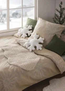 flauschiges Schneeflocke Dekokissen|bonprix Discount