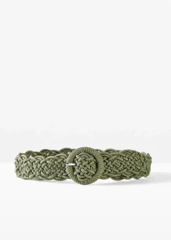 bonprix Schuhe & Accessoires In Spezialgrößen·Gürtel|Gürtel|Flechtgürtel oliv