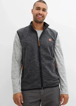 bonprix Große Größen|Jacken & Mäntel|Fleece Weste anthrazit meliert