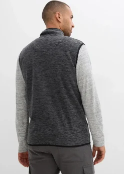 bonprix Große Größen|Jacken & Mäntel|Fleece Weste anthrazit meliert