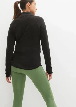 bonprix Bekleidung·Blusen & Tuniken|Bekleidung·Hosen|Fleecejacke mit Reißverschluss-Taschen schwarz