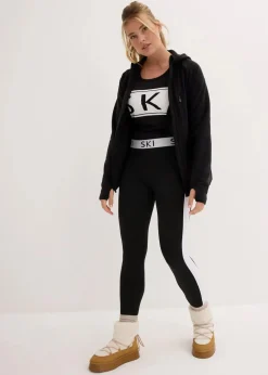 bonprix Bekleidung·Blusen & Tuniken|Bekleidung·Hosen|Fleecejacke mit Taschen schwarz