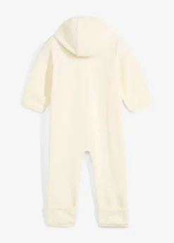 bonprix Jacken & Outdoor|Overalls & Sets|Fleece-Overall mit Kapuze und durchgehendem Reißverschluss naturbeige