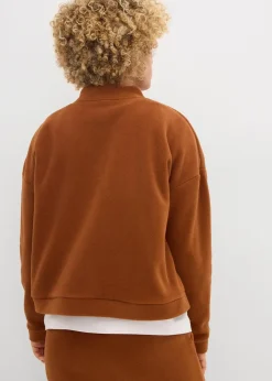 bonprix Bekleidung·Blusen & Tuniken|Zweiteiler & Sets|Fleecepullover ziegelbraun