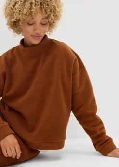 bonprix Bekleidung·Blusen & Tuniken|Zweiteiler & Sets|Fleecepullover ziegelbraun