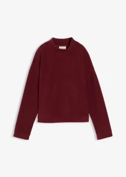 bonprix Sweat|Zweiteiler & Sets|Fleecepullover dunkelbeere