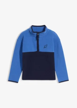 bonprix Jungen 2-8 Jahre·Sweat & Strick|Fleecepullover mit Reißverschluss dunkelblau/blau