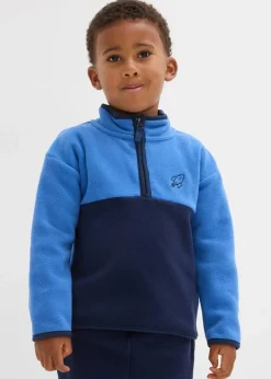 bonprix Jungen 2-8 Jahre·Sweat & Strick|Fleecepullover mit Reißverschluss dunkelblau/blau