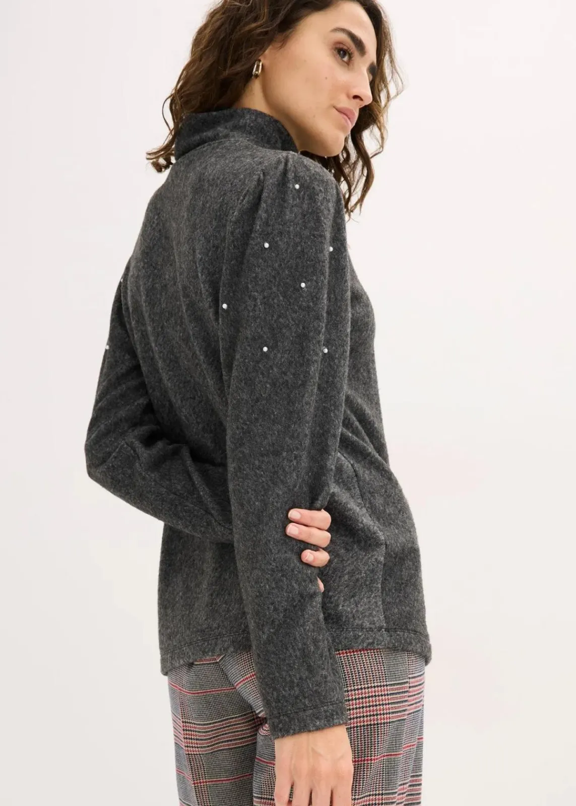 Fleeceshirt aus fließendem Viskose-Mix|bonprix Best