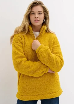 Fleeceshirt mit Stehkragen|bonprix Clearance